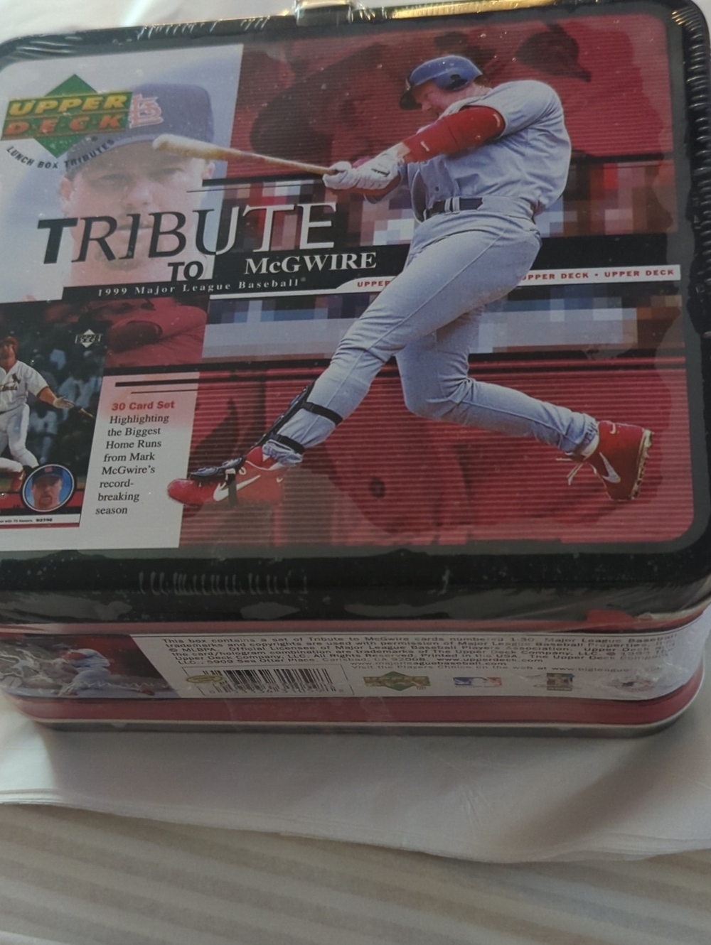 Upper Deck Tribute to McGwire Baseball Tin - Red & Black. 1999.  New Sale